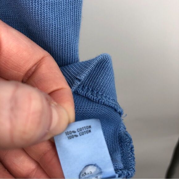 🆕 Aerie Slouchy Cut Off Sleeve Top Light Blue Medium NWT - Picture 6 of 8